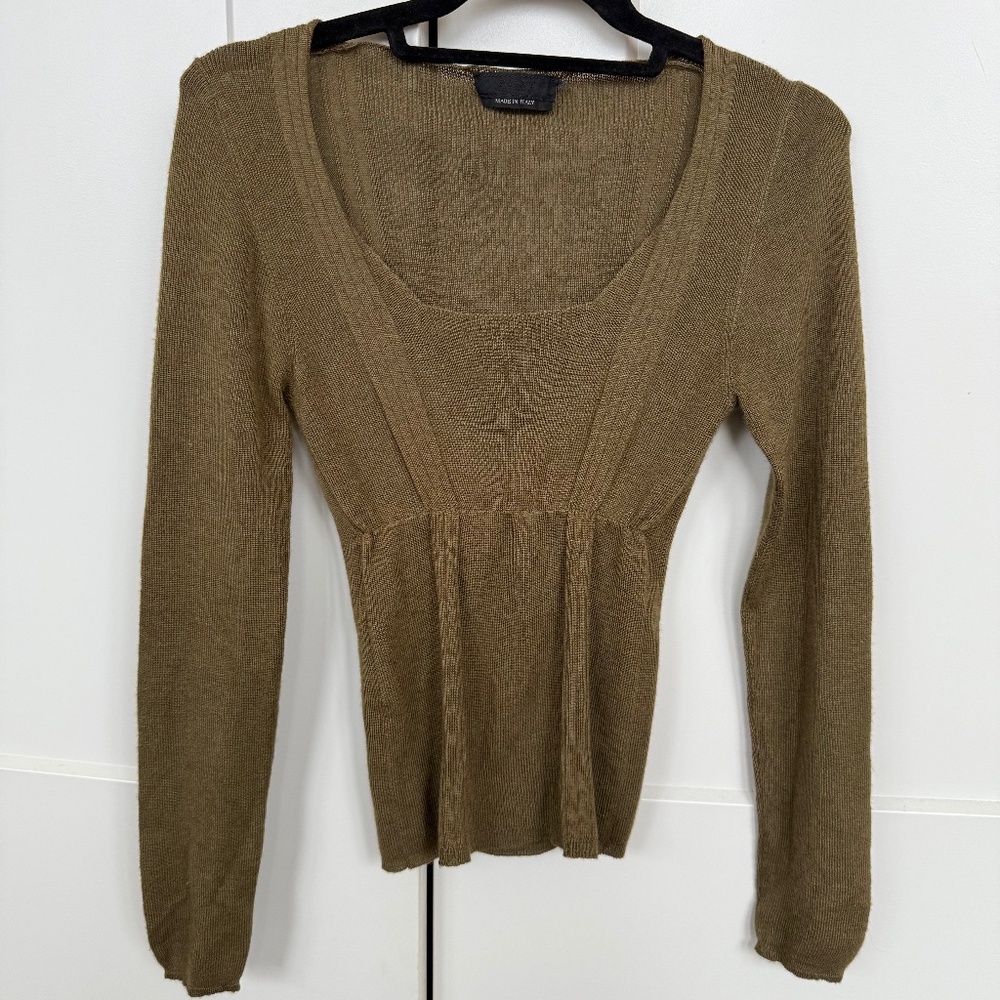 Prada Army Green Sweater - Size 34
